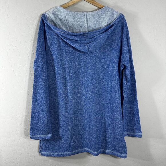 Dog Is Good Women's Pullover Hoodie Blue‎ Terry Cotton Pockets Sweater Size M - Picture 3 of 8